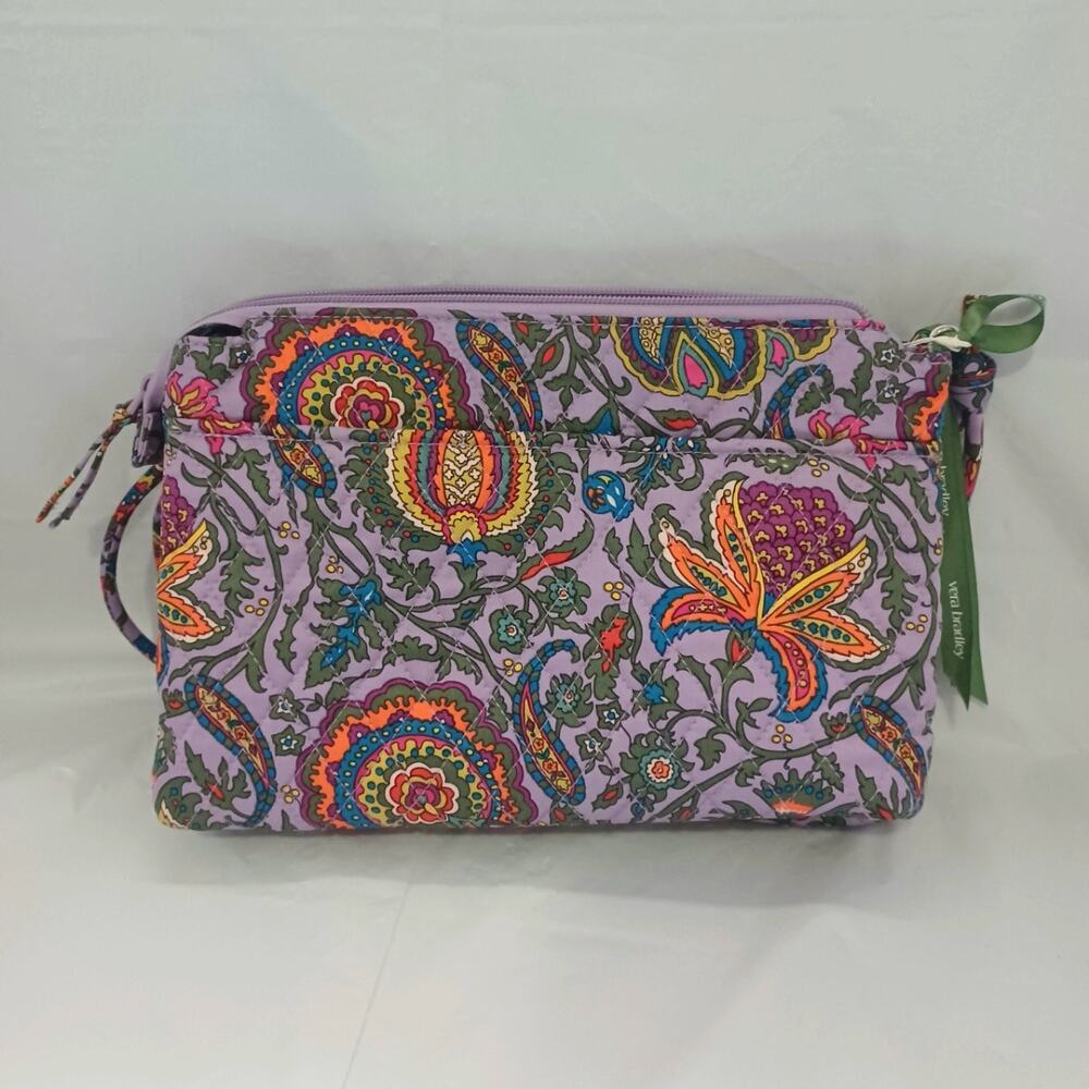 Vera Bradley Purple Foxbury Crossbody Bag in Marrakesh Pattern
